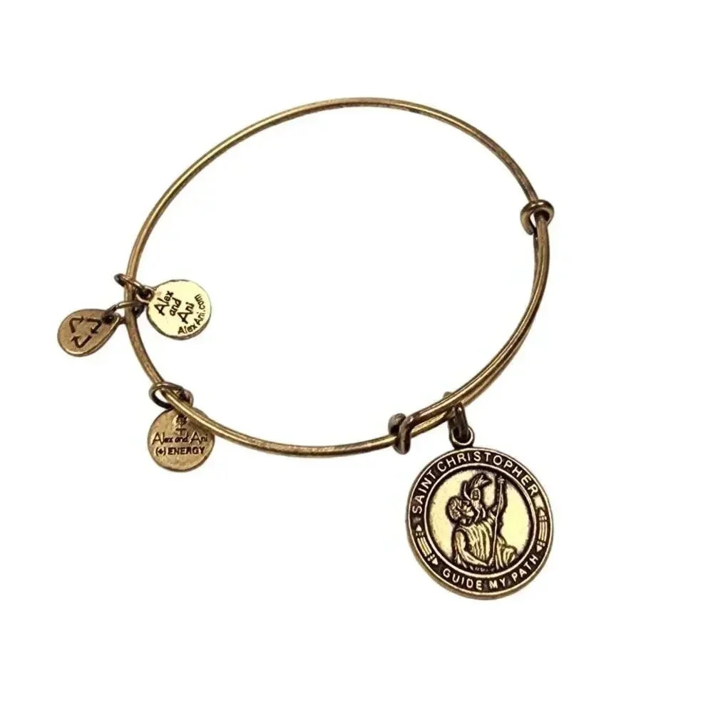 Alex and Ani – Saint Christroper Pendant – Cuff  bracelet